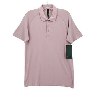 NWT Lululemon Metal Vent Tech Polo 2.0 Pink Taupe X-STATIC Slim Fit MEDUM